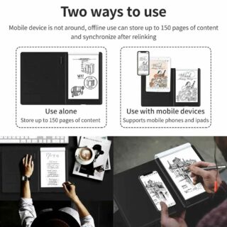 دفتر ملاحظات ذكي ينقل الكتابة من الورق إلى الهاتف / يعمل بالبطارية / يدعم iPhone و Android